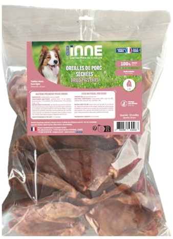 Nutrivet - INNE - Cane - Snack naturali per cani - Orecchie di maiale - 10 pezzi