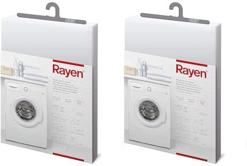 Rayen | Funda para lavadora basic | Funda lavadora de carga frontal | Cubierta impermeable para lavadora/secadora | Cierre con velcro | 84 x 60 x 60 cm | Transparente (Paquete de 2)