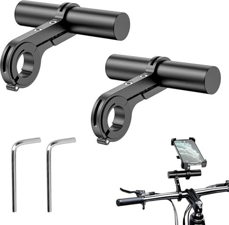 Fahrrad Lenker Extender, 2 Pcs Aluminiumlegierung Fahrrad Lenker Verlängerung Halterung, Lenker Erweiterung Für Tacho Mountainbike Taschenlampe GPS