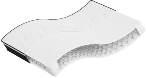 vidaXL Matratze Bonnell-Federkern, Federkernmatratze Atmungsaktiv Hautfreundlich, Bettmatratze Härtegrad Mittel, Stoffmatratze, 100x200cm