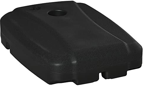 Outsunny Base de Sombrilla con 2 Ruedas Rellenable de Agua 80 kg Arena 90 kg o Mixto 100 kg Soporte de Parasol para Base Cruzada para Jardín Patio Terraza 80x60x20 cm Negro