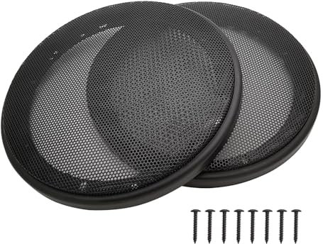 MACHSWON Car Speaker Subwoofer Guard Protector,Car 6.5 Speaker Grill Covers, ABS Plastic Frame with Metal Mesh, Black - 2Pcs