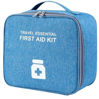 Borsa Pronto Soccorso Vuota Porta Medicine da Viaggio Borsa Medica Impermeabile Kit di Primo Soccorso Borsa per Medicinali Portatile Porta Farmaci da Viaggio Grande per Casa,Ufficio