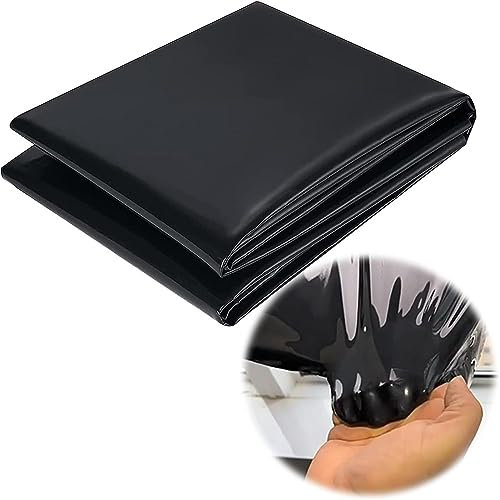 HDPE wasserdichte Membran-Teichfolie, 6 x 3 m, 5 x 6 m, Schwarze Fisch-Poolfolie für Gartenteiche, Wasserfall, Bäche, Brunnen, Teichunterlage, Garten-Poolabdeckung, Bäche, Wasser, 8 x 8 m