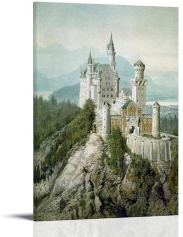 TSNKNP Adolf Hitler Neuschwanstein Castle Poster Dekorative Malerei Leinwand Wandkunst Wohnzimmer Poster Schlafzimmer Malerei,Wandkunst Bilddruck Moderne Familienzimmer Dekor 08x12inch(20x30cm)