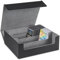 WYFDCZZP Sammelkarten-Aufbewahrungsbox für 1800+ Karten, Premium Magnetic Deck Boxen, PU Leder Starkes Magnetic Sammelkarten Box, Spielkarten Deck Boxe für TCG Magic the Gathering YuGiOh Karten (B)