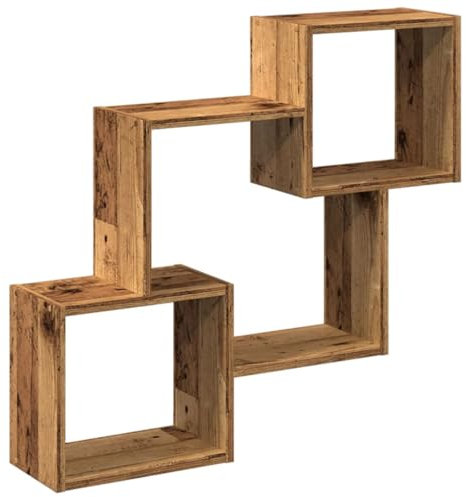 vidaXL Armoire Murale 78x18x71 cm Vieux Bois Bois d'ingénierie, Armoire Murale Flottante, étagère Murale, vitrine Murale, Meuble TV Mural