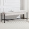 chairus Gepolsterte Sitzbank Polsterbank für Wohnzimmer Ottoman für Eingangsbereich Leinen Esszimmerbank Bettbank für Flur Schlafzimmer (Beige)
