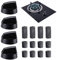 Juego de 4 botones negros de control fáciles de instalar, para todo tipo de cocinas de , hornos y placas de cocina, color negro