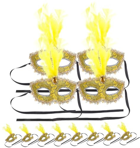 Vaguelly Dress up Your Masquerade 12pcs Lightweight Masks Women's Carnival Cosplay Masks Set