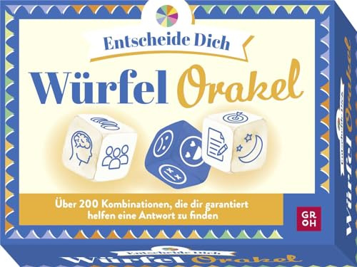 Würfelorakel - Entscheide Dich: Über 200 Kombinationen mit denen du garantiert Antworten findest | Entscheidungshilfe-Würfelspiel für Erwachsene mit umfangreichem Booklet