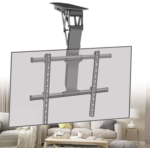 Soporte De TV Motorizado Para Techo - Elevador De TV Eléctrico Telescópico Con Elevación Automática, Plegado De 0-85° Elevador De TV Oculto, Soporte De TV Motorizado Para Montaje En Techo(FOR 50-90inc