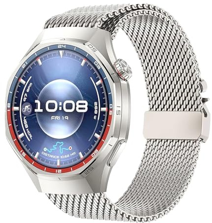 Titanium Armband Kompatibel mit Huawei Watch GT6 Pro/GT6/GT5 Pro/GT5/GT4/GT3/GT 3Pro 46mm Premium Titan Uhrenarmband für GT2Pro/GT2e/GT Runner/Huawei Watch3/3Pro/Watch 4/4Pro 45mm Herren Damen