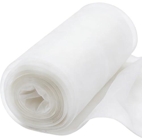 Tüll Meterware, Organza Stoff, Tüll Stoff, Tüllstoff Rolle 30 cm x 92 m, Hochwertiger Tüll Für Hochzeitsdeko, Tutu Röcke, Partydekoration Und Bastelprojekte (Weiß)