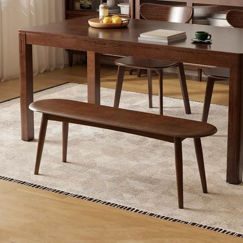 YESWOOD Sitzbank aus Holz 100×30×41 cm – Massivholz Esszimmerbank,walnuss | Esszimmer Bank für Essbereich, Balkon, Teetisch,weitere bietet Platz für 2–3 Personen mit einer Belastbarkeit von über 350 kg