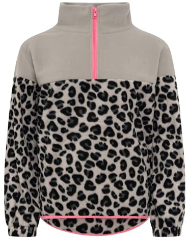 Zwillingsherz Damen Fleecetroyer Leo Classic – Fleece Pullover mit Reißverschluss, Animalprint, Warm & Weich