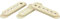 DiMarzio DM2001-CRM Pack de 3 Capots pour Micro type Strat Virtual Vintage/HS/Area/FS-1/SDS-1 Crème