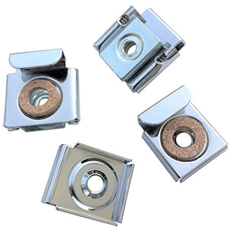 Reflex SalesFrameless Unframed Bathroom Mirror Glass Wall Hanging Fixing Kit Hardware - Metal Chrome Silver Effect Spring Loaded Clips with Screws and Wall Plugs, Hanging Instructions Included