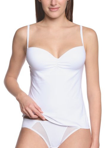 Nina von C., top con reggiseno per donna, linea Secret bianco 3C