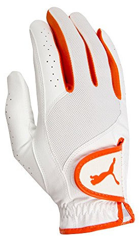 Puma Youth Sport Perform Glove RH - white-vibrant orange, Größe Puma:M