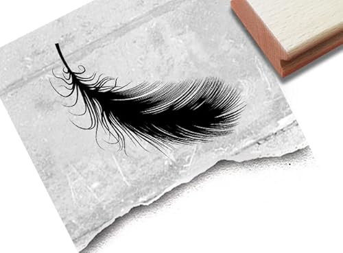 Stempel - Motivstempel Filigrane FEDER - Bildstempel für Karten Briefe Basteln Scrapbook Artjournal Tischdeko Servietten Geschenk - zAcheR-fineT