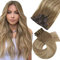 Moresoo Clip in Extensions Echthaar, Salon Qualität Weiches Glattes Haar 25 cm 5 Stück 80g Echthaar Extensions Clip in #2 Dunkelstes Braun, Leicht zu Tragen Solide und Langlebig 10 Inch