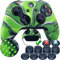 9CDeer 1 Pieza de Tachonado Protector Silicona Cubrir Piel Manga Case Skin Cover + 8 Thumb Grips para Mando Xbox One/S/X Camuflaje Verde Compatible con el Adaptador de Auriculares Estéreo Oficial