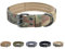 EXCELLENT ELITE SPANKER Militär-Hundehalsband Taktisches Hundehalsband Mit D-Ring Verstellbares Hundehalsband Für Mittelgroße und Große Hunde(Camouflage-L)