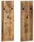 vidaXL Mangoholz Massiv 2X Wandgarderobe Holz Garderobenpaneel Flurgarderobe