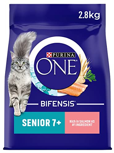 PURINA ONE Senior 7+ Salmon Dry Cat Food 2.8kg (Pack of 4)