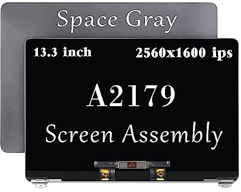 GBOLE A2179 Bildschirm Ersatz für MacBook Air Retina A2179 EMC 3302 LCD Bildschirm Montage Display Ersatz MVH22 MVH42 MVH52 MWTJ2 MWTK2 MWTL2 (Space Grey)
