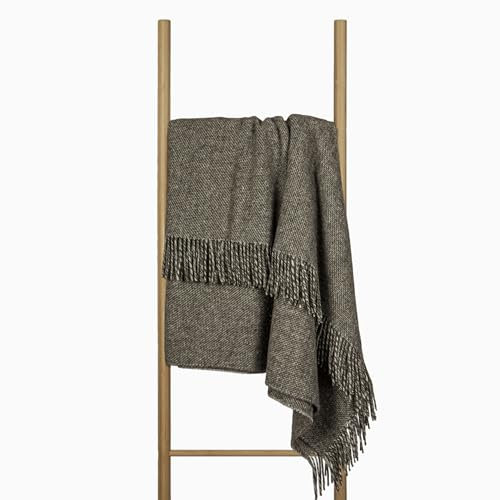 Couverture en Laine 140x200 cm, 100% Pur Produit de Moutons Néo-Zélandais, Plaid en Laine Doux pour Lit et Canapé, Jeté de Lit Élégant avec Franges – Nostra ZELANDIA Couverture Grande Taille