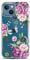 JAHOLAN Clear Case Compatible with iPhone 13 Mini Case with Flowers, for Girls Women, Shockproof Glitter Floral Pattern Hard Back Cover Phone Case 5.4 inch 2021 - Blossom Purple
