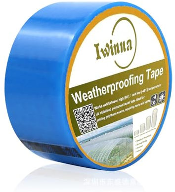 Iwinna Nastro di riparazione in polietilene trasparente, colore: Blu (50-25)