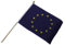 Fahne Flagge 21x16cm mit 30 cm Holzstab Handfahne Stockflagge Banner Fan (Europa)