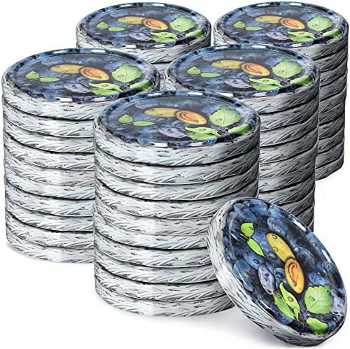 KADAX 50er Set Schraubdeckel TO66 ⌀ 66mm Pflaumen – Twist-Off Ersatzdeckel für 235-900ml Einmach- & Marmeladengläser | Luftdicht & Spülmaschinenfest