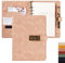 TIEFOSSI Vintage 6 Rings Binder Journal Notebook with Lock, A5 Hardcover Flower Secret Password Diary, Refillable Ruled Writing Paper for Women (Pink)