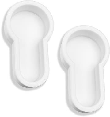 Lot de 2 boudins de porte de serrure, caches de trou de serrure, pour garder les courants d'air et le froid à l'extérieur, faciles à installer, blanc