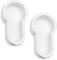 Lot de 2 boudins de porte de serrure, caches de trou de serrure, pour garder les courants d'air et le froid à l'extérieur, faciles à installer, blanc