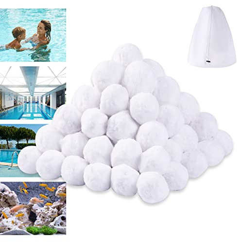 1,4 kg Pool Filterbälle für Sandfilter, umweltfreundliche Sandfilter-Medien Kartuschen Ersatz für Schwimmbad Filterpumpe Aquarium (entspricht 50 kg Poolfiltersand)