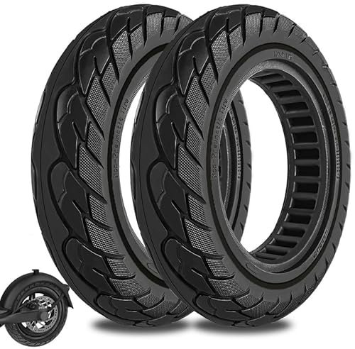 Felixstory 2 Stück 10 Zoll 10 x 2,125, 50/75-6,1 Vollreifen für Xiaomi Scooter M365,1S Pro 2 Pro 4 Gotrax gxl XR V2, 10 x 2, 10 x 2, elastisches Rad, pannensicher, robust (schwarze Linie)
