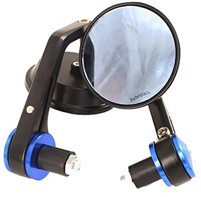 Motorrad Lenkerendenspiegel Für Vespa GT GTS GTV 60 125 200 250 300 300ie Motorradspiegel Aluminium Lenkerenden Rückspiegel Zubehör Motorrad Rückspiegel (Farbe : Blau)