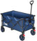 VIVOHOME Robuster, zusammenklappbarer Gartenwagen für den Außenbereich Garden Cart Bollerwagen Handwagen mit Getränkehalter Transportwagen Gerätewagen mit 2 Seitentasche 136KG für Camping-Picknick
