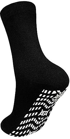 PUTUO Homme Chaussettes Antidérapantes Sport: Chaussettes Anti Dérapantes en Coton pour Homme Tailles 39-42 1 Paires