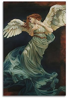 YBHF Erzengel Jophiel Poster Engel Poster Wandkunstdruck Retro Ästhetische Raumdekoration 30 x 45 cm ungerahmt