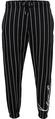 Karl Kani Herren KM213-082-1 Signature Pinstripe Sweatpants Black/White XS Black