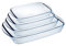 Ôcuisine® Rectangular Glass Baking & Roasting Dishes | Extreme Resistance | Oven Safe - Freezer Safe - Microwave Safe Rectangular Roaster Set of 4 (2, 2.6, 3.6, 4.9LT)