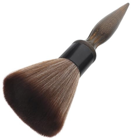 FRCOLOR Brosse De Cou Pour Barbier Brosse De Coiffure Poils En Fibre Manche En Bois Outil De Coiffure Pour Professionnels