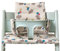 Sitzkissen für Stokke Tripp Trapp Hochstuhl, Rutschfest Hochstuhl Sitzkissen Set, Bio-Baumwolle Baby Sitzkissen, Ersatzbezug Bezug Sitzkissen Kissen für Kinderhochstuhl, Babystühle mit Tasche (01)