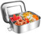 HOSPAOP Edelstahl Brotdose mit Fächern, 1400ml Lunchbox Metall Vesperdose Auslaufsicher mit 3 Fächern, Bento Box Jausenbox Brotbox für Kinder Erwachsene